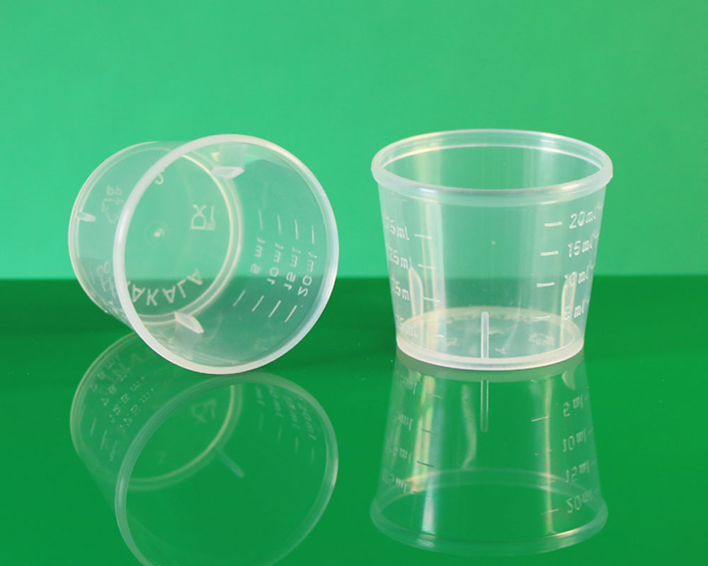 PP measuring cup for 28mm Aluminum cap for syrups پیمانه مدرج کپ آلومینیومی دهنه 28 دارو