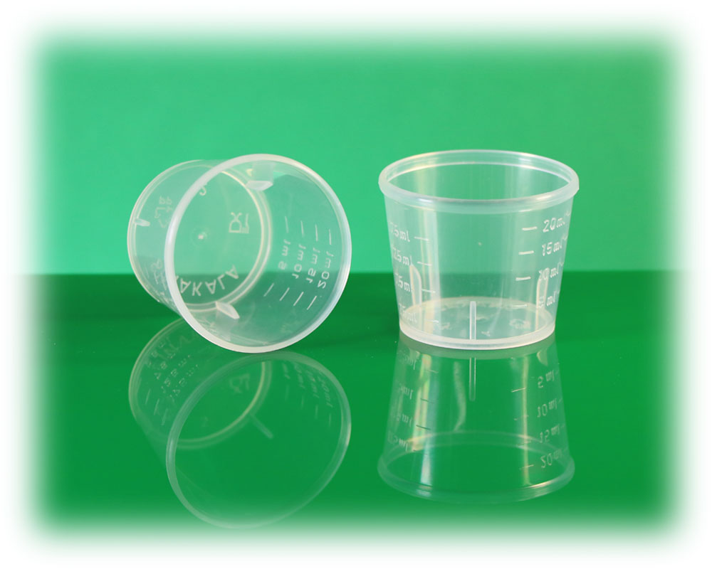 PP measuring cup for 28mm Aluminum cap for syrups پیمانه مدرج کپ آلومینیومی دهنه 28 دارو