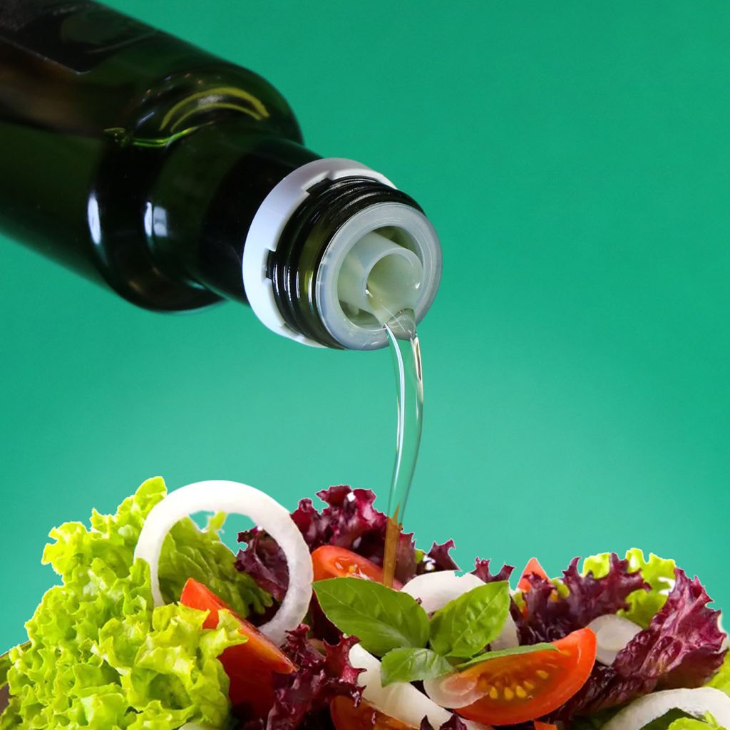 31.5mm Tamper Evident plastic Cap with orifice reducer for glass bottle درپوش پلاستیکی 31.5 میلیمتر پلمپ دار با آسانریز یا روانریز بطری شیشه