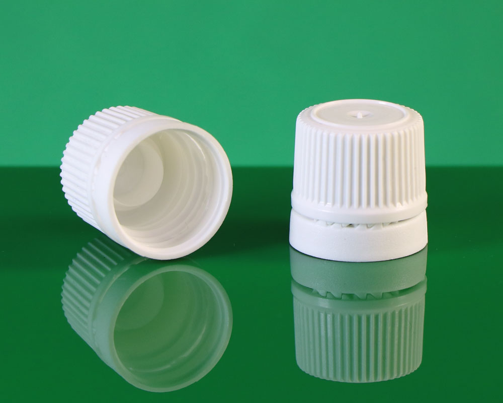 plastic tamper evident bottle cap 18 mm کپ آببند شیشه قطره چکان