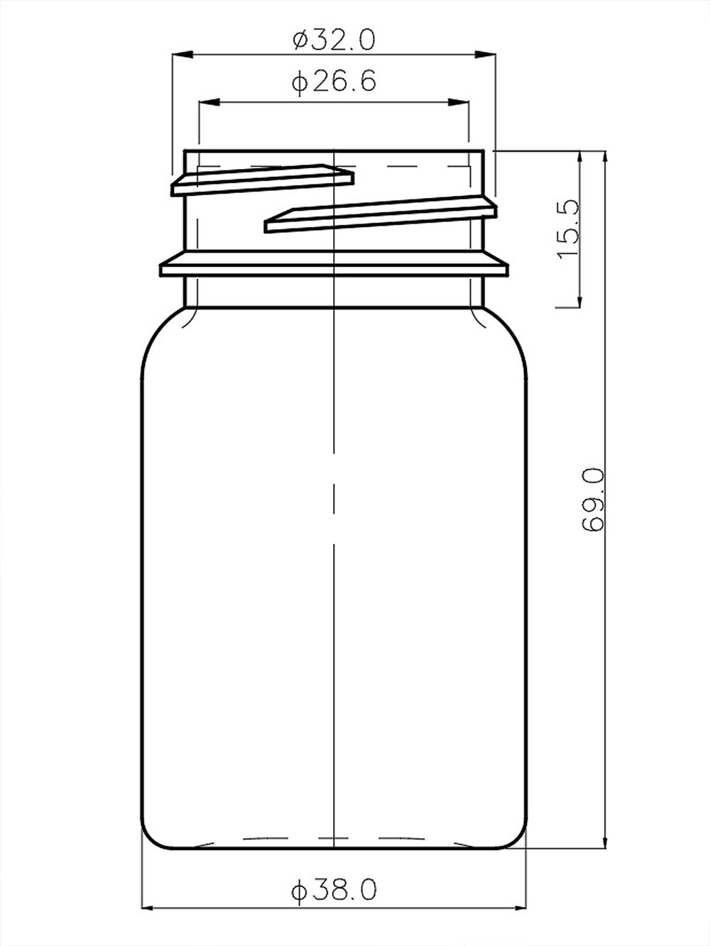 50cc PE Bottle and flacon and Container for pharmaceutical capsule and tablet with 32mm neck قوطی قرص بطری فلاکن 50 سی سی با درب ساده و چایلدلاک