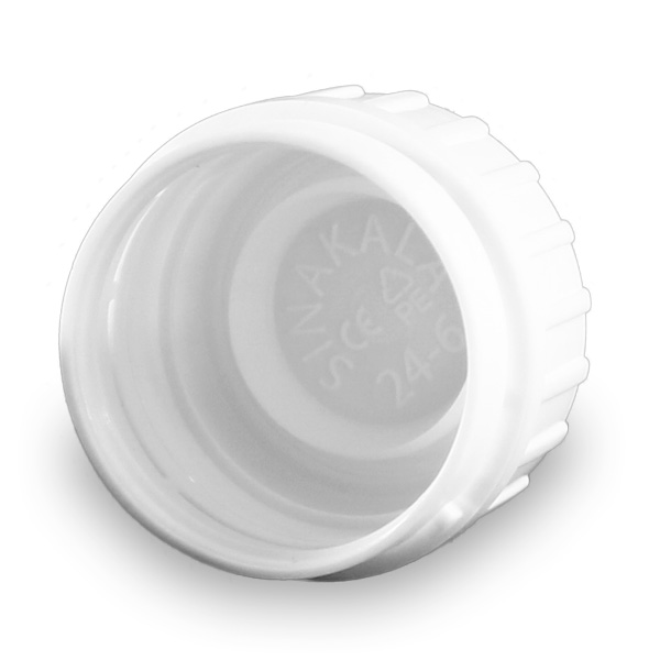24mm Tamper Evident plastic Cap for glass bottle درب پلاستیکی 24 میلیمتر پلمپ دار بطری شیشه رینگی آج درشت