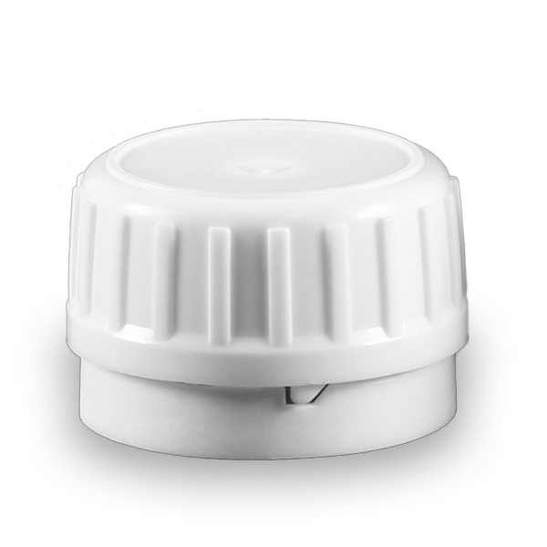 24mm Tamper Evident plastic Cap for glass bottle درب پلاستیکی 24 میلیمتر پلمپ دار بطری شیشه رینگی آج درشت