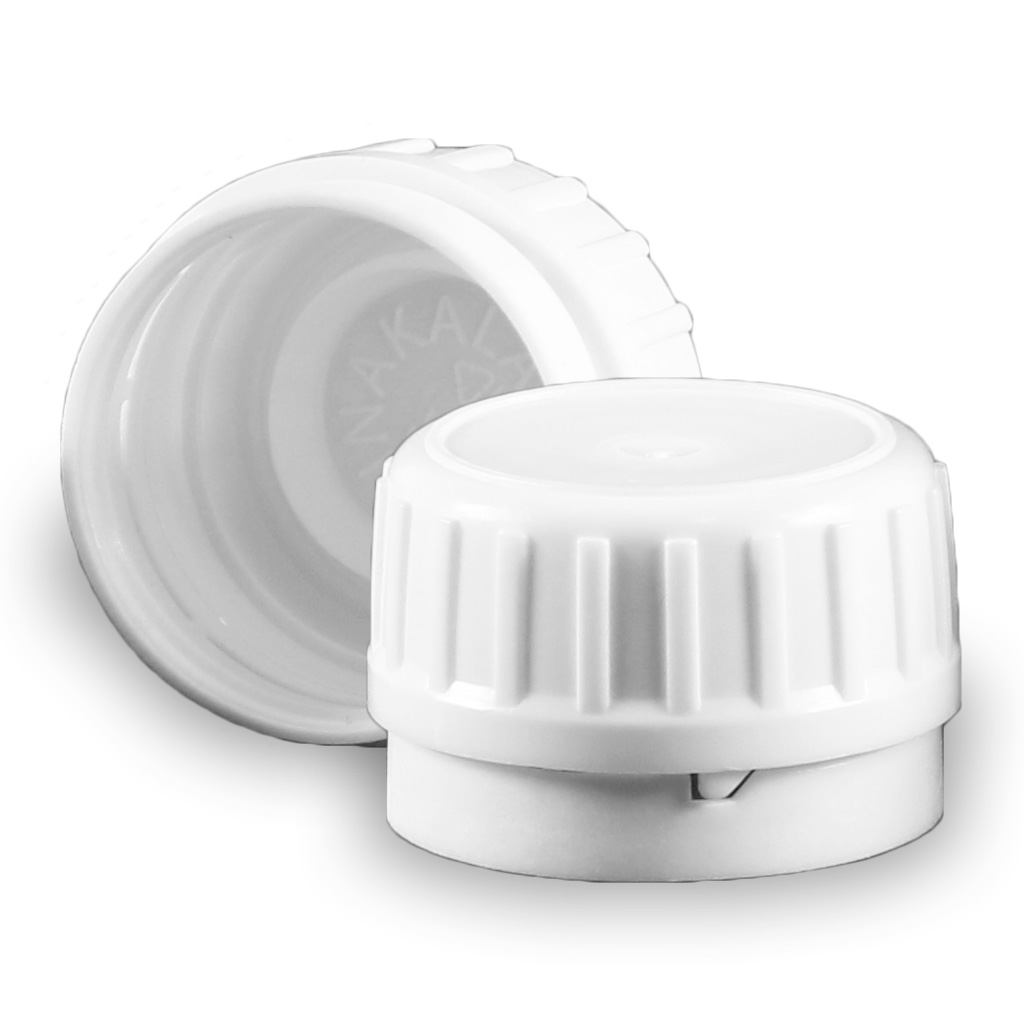 24mm Tamper Evident plastic Cap for glass bottle درب پلاستیکی 24 میلیمتر پلمپ دار بطری شیشه رینگی آج درشت