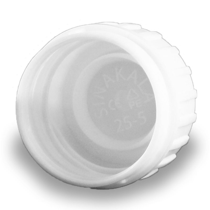 25mm Tamper Evident plastic Cap for glass bottle درب پلاستیکی 25 میلیمتر پلمپ دار بطری شیشه رینگی آج درشت