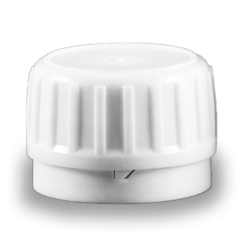 25mm Tamper Evident plastic Cap for glass bottle درب پلاستیکی 25 میلیمتر پلمپ دار بطری شیشه رینگی آج درشت